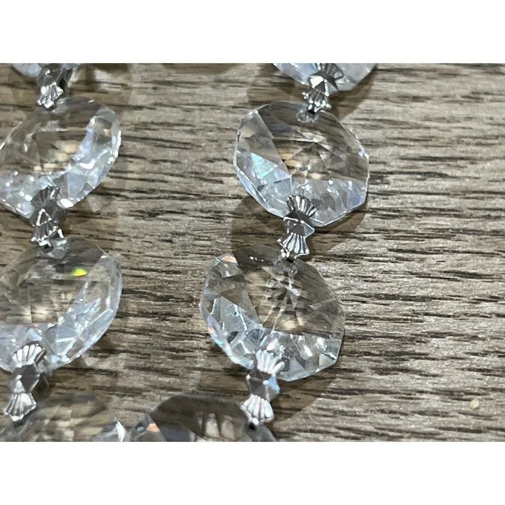 Fifth Avenue Napkin Rings 24% Lead Crystal & Faceted Clear Crystal Set 4